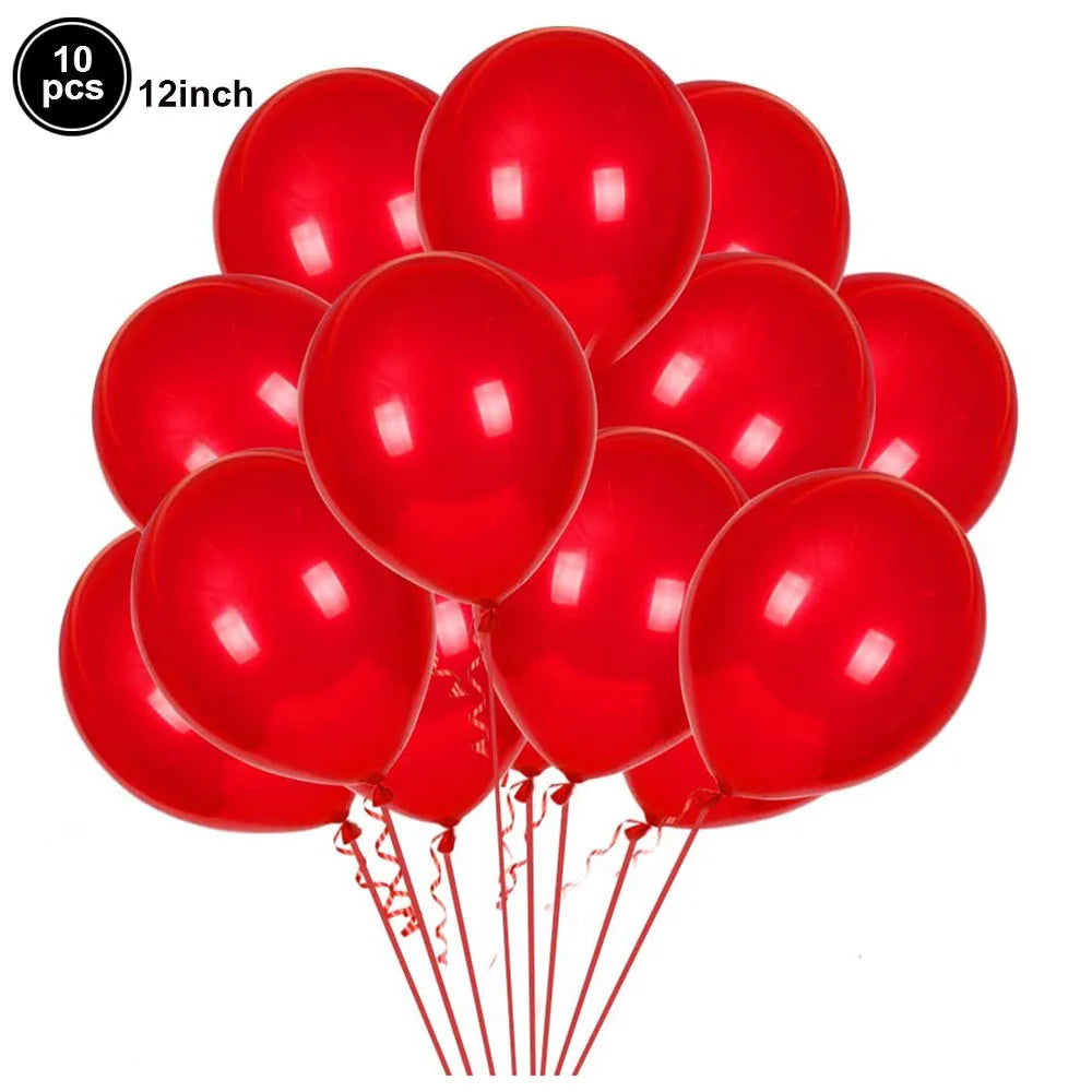 7pcs Valentines Heart Balloon 18" Foil Love Balloons Happy Valentines Balloon I Love You Balloon Valentines Day Wedding Decors