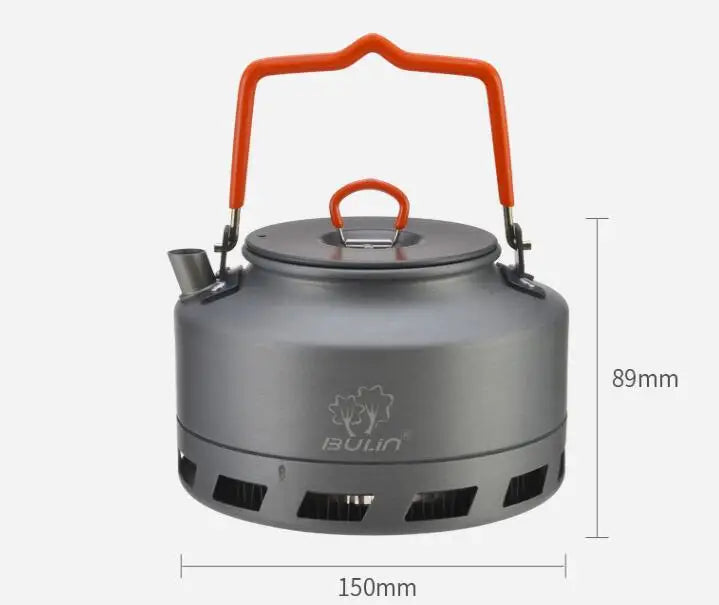 1.1/1.6l Outdoor Camping Hiking Portable Kettle Collector Heat Ring Coffee Water Kettle Teapot