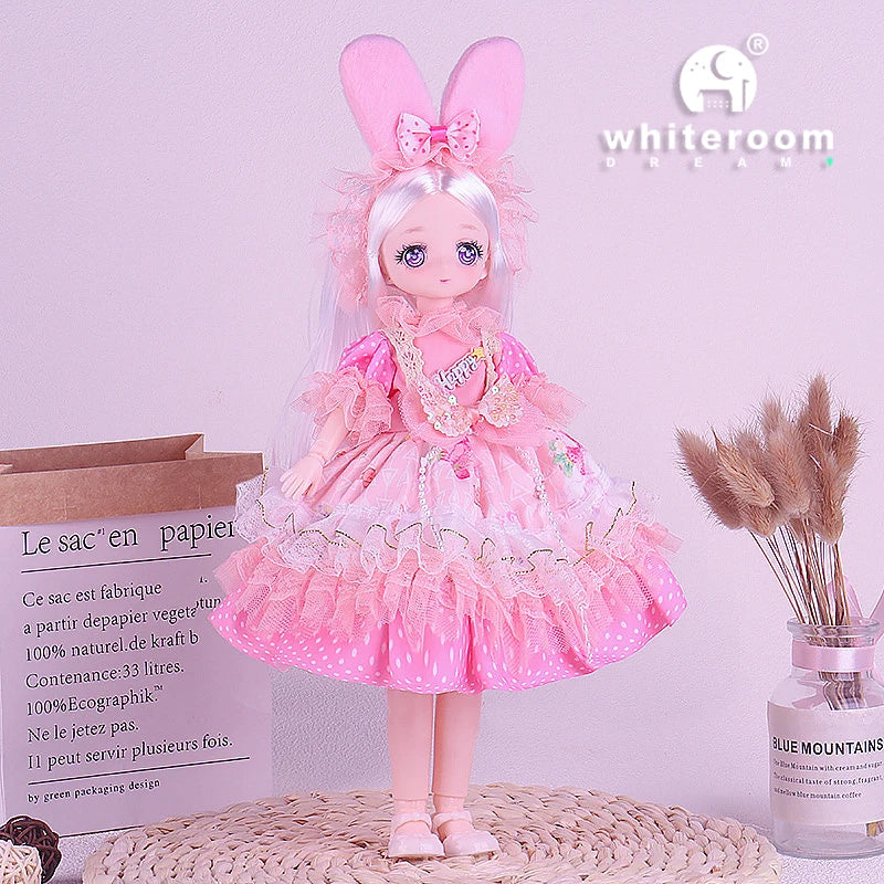 1/6 Bjd Doll Wedding Dress Anime Action Figures Full Set Spherical Jointed Doll for Children's Toys Girl Cosplay Free Shipping
