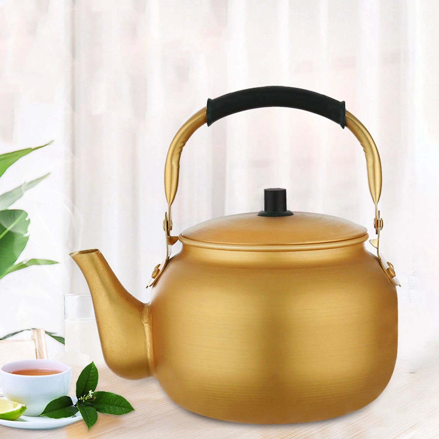 1L /1.5l/2l Teapot Stainless Steel Coffee Tea Kettle With Infuser Filter Black Oolong Tea Jug Home Office Tea/Coffee Tools Pot