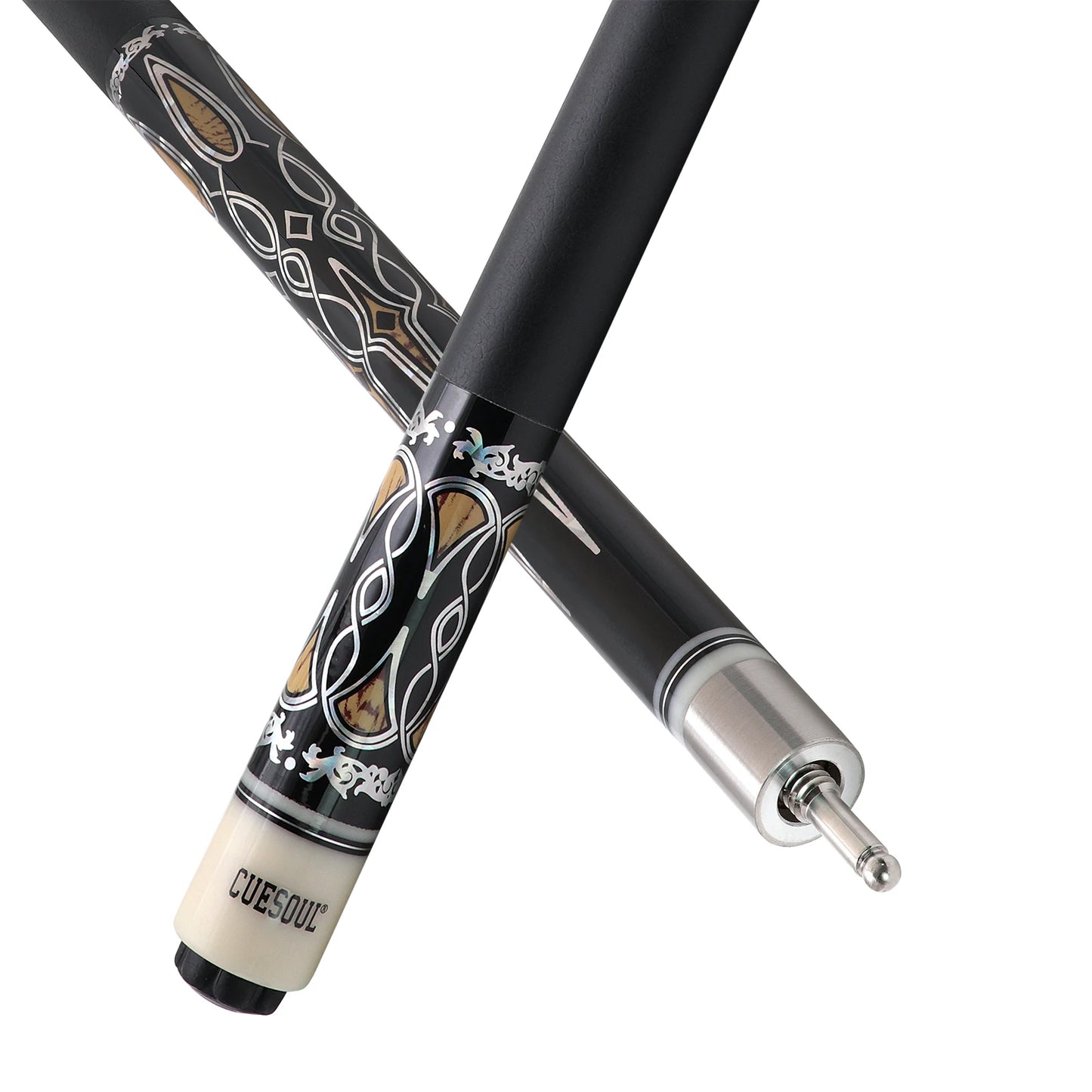 CUESOUL Maple Billiard Pool Cue Stick 58inch 21oz Pool Cue 13mm Cue Tip With Brown Cue Bag