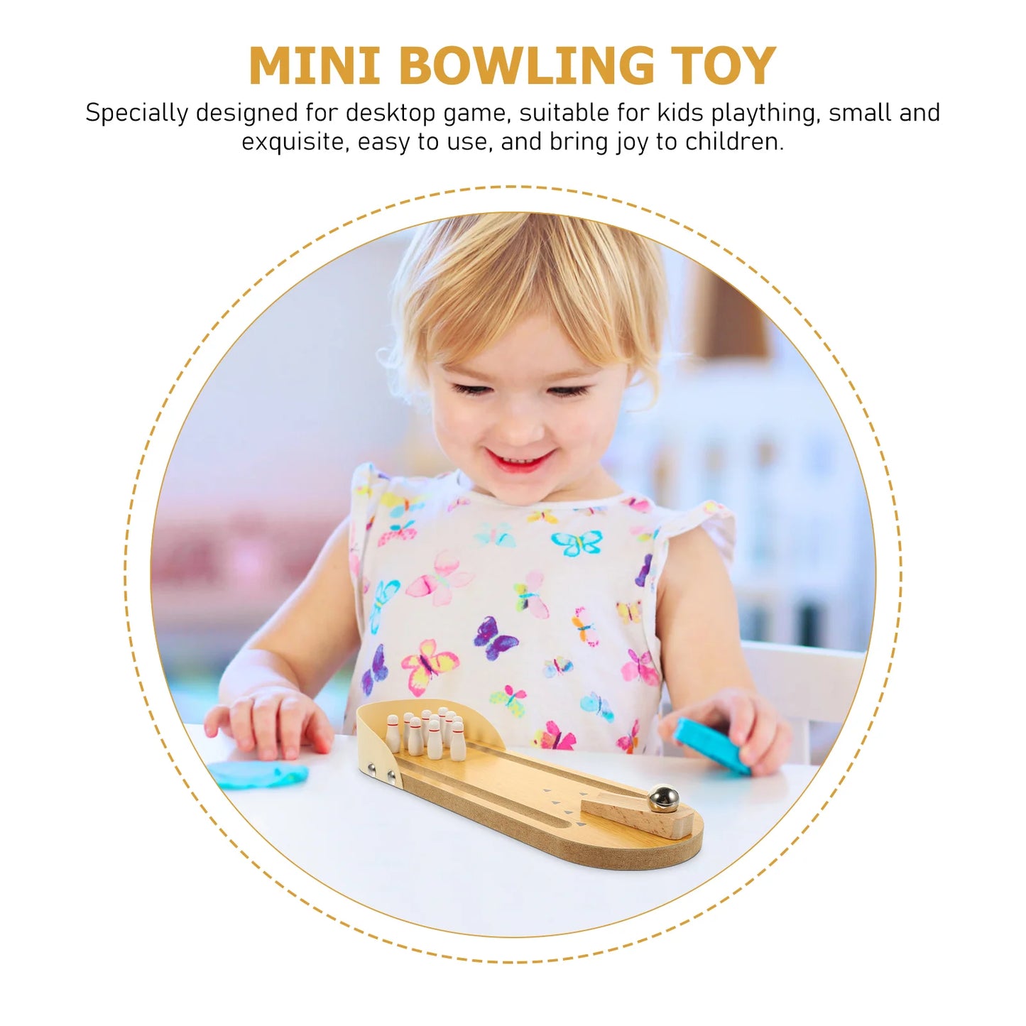 Anti-Alzheimer's Live Desktop Mini Bowling Elderly Game Toy Interactive Wooden Alzheimers Toys for Adults Abs Activities