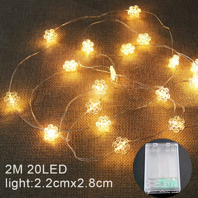 Christmas Fairy Light Christmas Light String Santa Claus Snowman Garland Light for Wedding Bedroom Christmas Tree Ornament