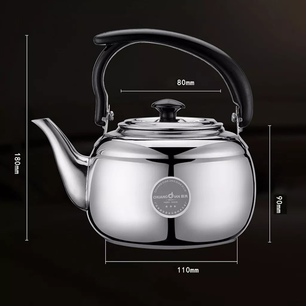 1L /1.5l/2l Teapot Stainless Steel Coffee Tea Kettle With Infuser Filter Black Oolong Tea Jug Home Office Tea/Coffee Tools Pot