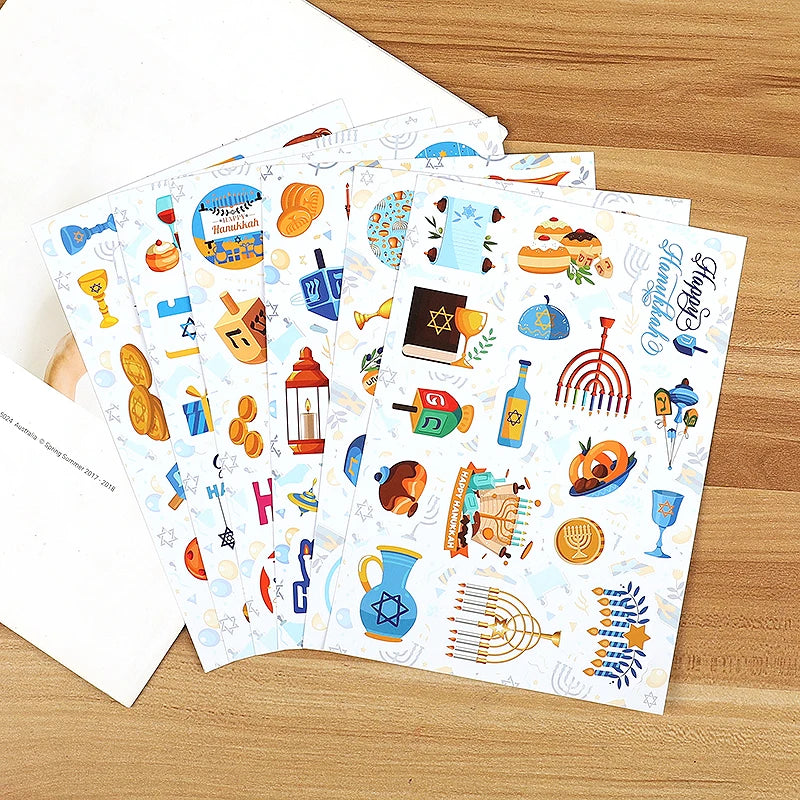 6 Sheets EID Mubarak Paper Sticker Gift Box Lable Seal Stickers Islamic Muslim Eid Al-Fitr Decoration 2025 Ramadan Kareem Supply