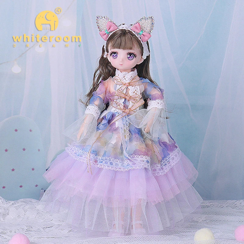 1/6 Bjd Doll Wedding Dress Anime Action Figures Full Set Spherical Jointed Doll for Children's Toys Girl Cosplay Free Shipping