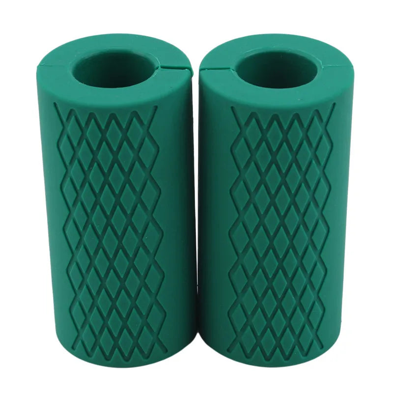 1Pair Dumbbell Thick Bar Handles Pull Up Weightlifting Support Silicon Anti-Slip Protect Pad Body Building Fitness Equipment