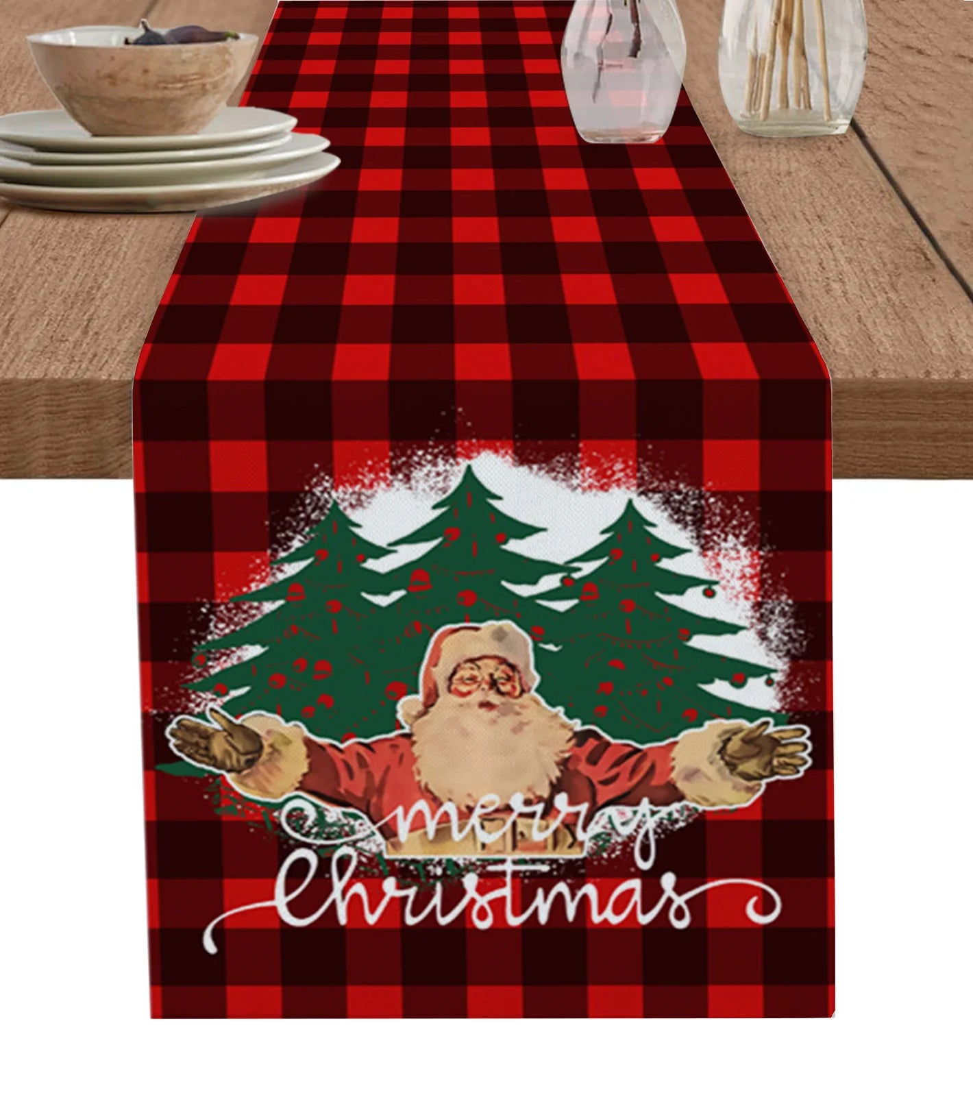 Christmas Christmas Tree Christmas Gnome Wedding Decorations Coffee Table Decor Tablecloth Table Kitchen Decorative Table Runner