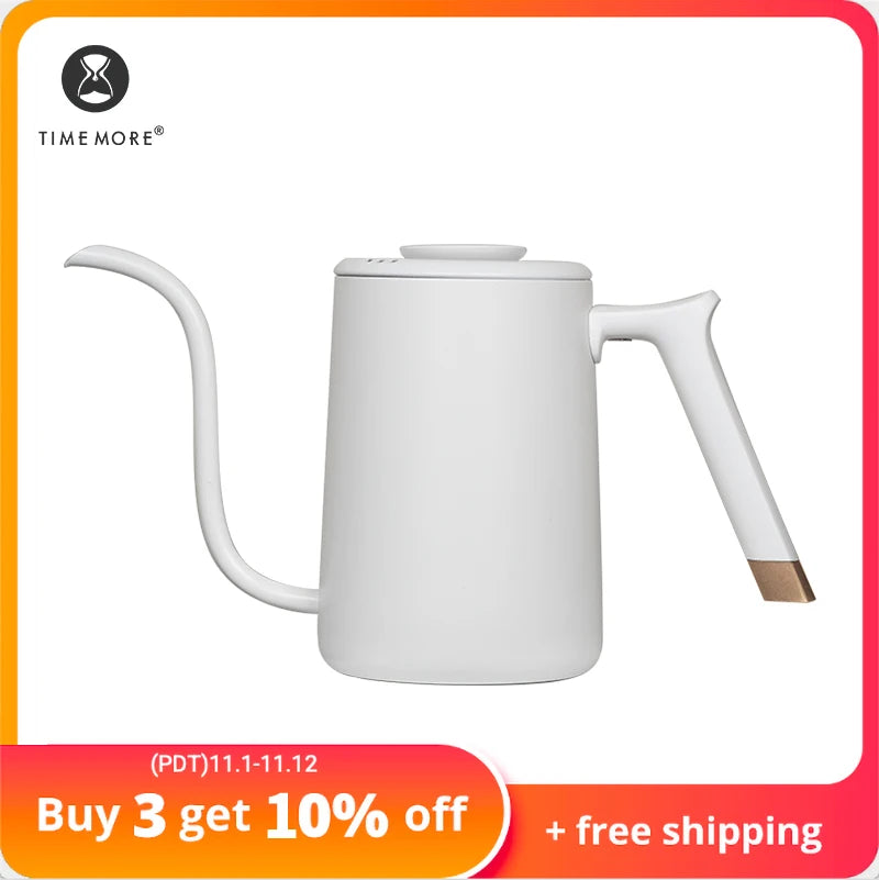 TIMEMORE Store Coffee Pot Kettle SwanNeckFineMouth 700mlFishPure Tea Milk for Kitchen Home Trave Office