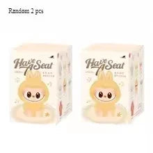 1:1High Quality Macaron 2nd the Monsters Labubu Sitting Party Vinyl Plush Blind Box Decorative Surprise Box Doll Collection Gift