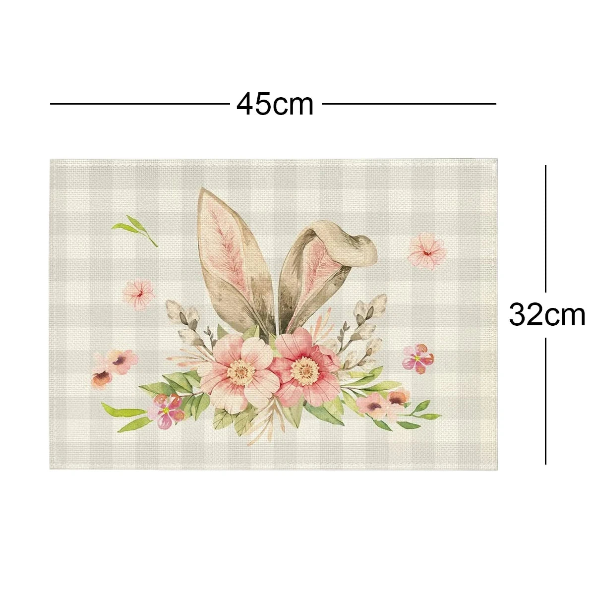 2024 Easter Bunny Table Runner Gnome Rabbit Party Decor Creative Tablemat Easter Placemat Table Decoration for Dining Home