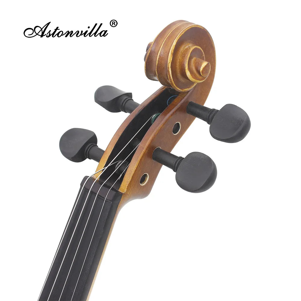 Astonvilla Handmade Size 4/4 Vintage Violin Exquisite Sub Gloss Varnish Stylish Retro Old-Fashioned Fiddle Spruce Panel