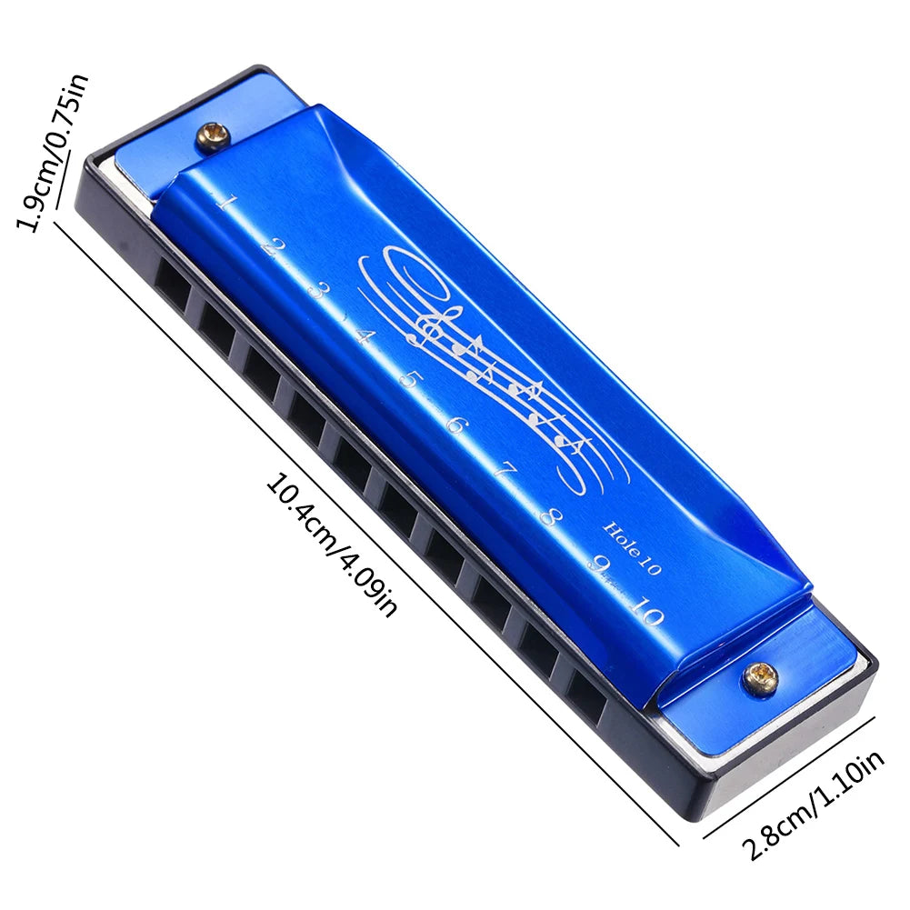 Portable 10 Hole 20 Tone Harmonica Mini Harmonica Early Educational Music Instrument Toys Easy Learning Adults Children Gift