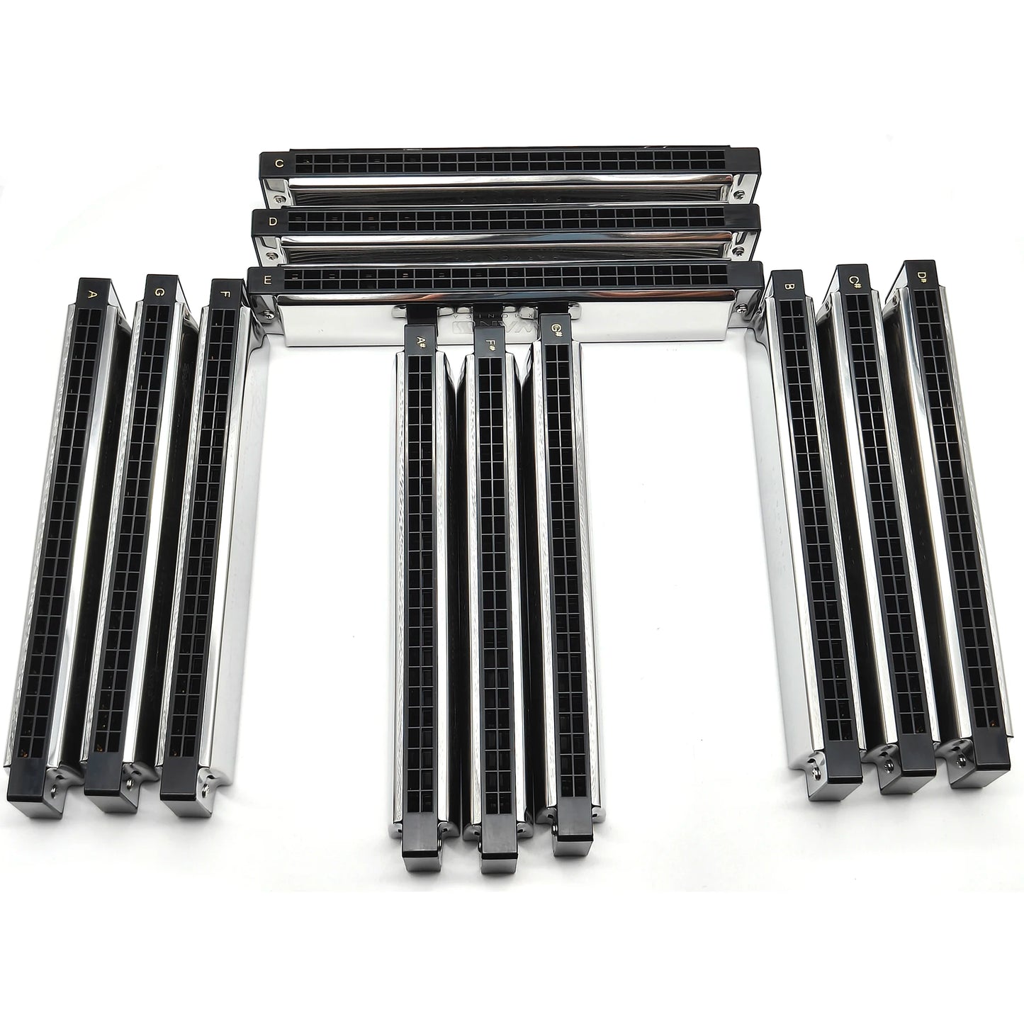 Swan Harmonica 24 Hole Polyphonic Harmonica C Key a/B/D/E/F/G/a #/C #/D #/F #/G # Professional Tremolo Harmonica for Beginners