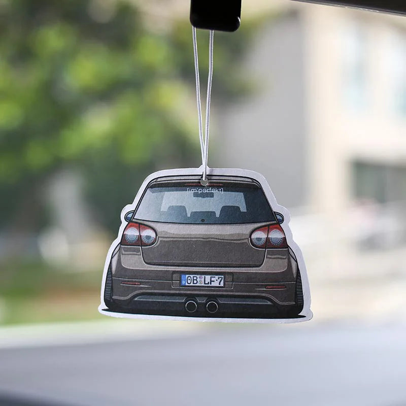 JDM Style Car Rear View Mirrow Pendent Air Freshener Solid Paper Piston Brake Wheel Rim Shock Absorber