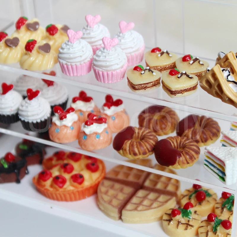 1/6 Scale Dollhouse Miniature Cake Bread DIY Dessert Mini Food for Barbies BJD Doll House Kitchen Furniture Accessories