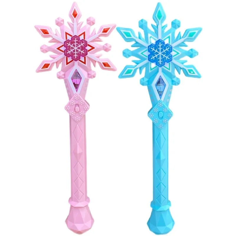 Disney Girls Frozen Snowflake Princess Elsa Music Magic Wand Ring Crown Box Set Makeup Toys Birthday Christmas Gift