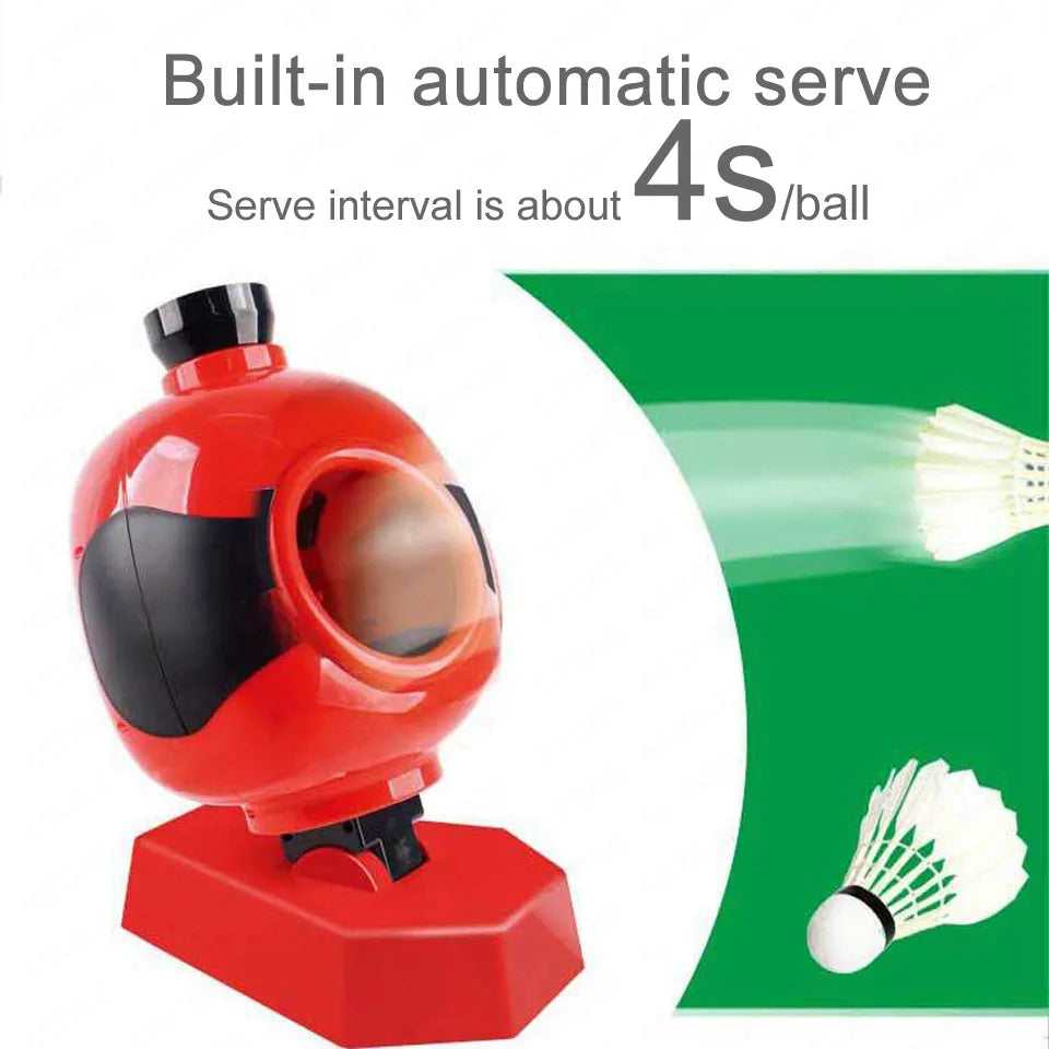 Kid Automatic Badminton Service Machine Robot Portable Outdoor Indoor Beginner Ball Pitching Practice Trainer Device