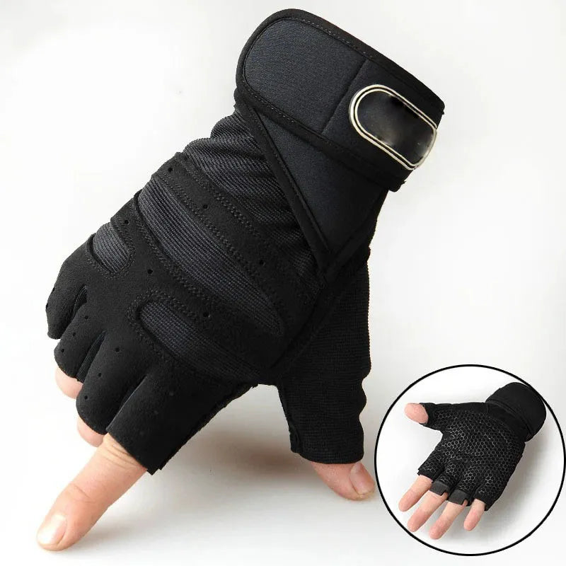 Gym Fitness Gloves Women Men Half Finger Cycling Bicycle Motorcyclist Gloves Weightlifting Yoga Sport Training Fingerless Gloves