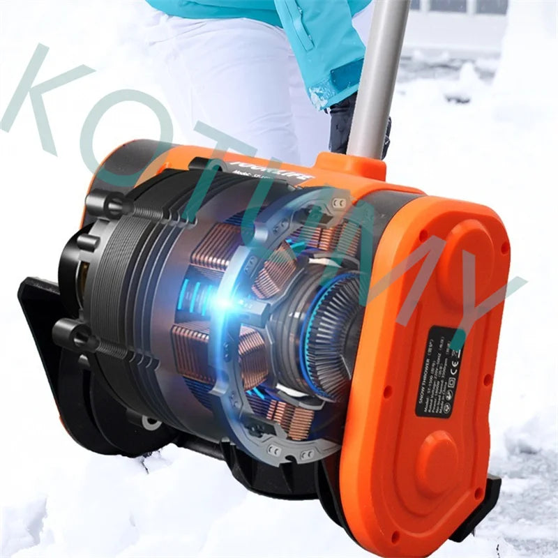 Snow Removal Machine Electric Snow Plow Hand-Pushed Snow Blower Small Snow Clearing Equipment for Road Snow Shoveling