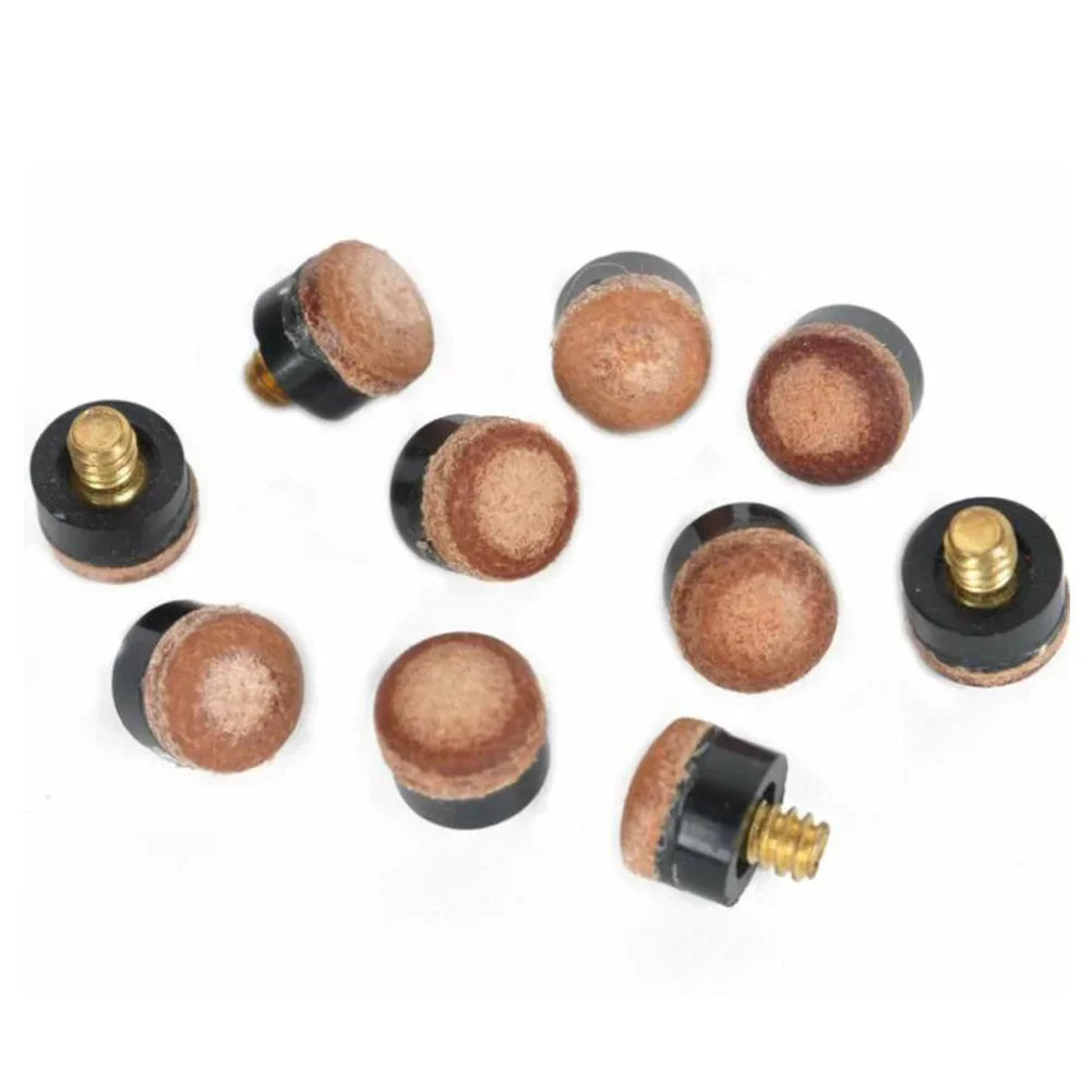 5/10Pcs Screw in Cue Tips Snooker Pool Billards Tip Head Replacement Parts Economic Pool Table Club Snooker Cue Accessories