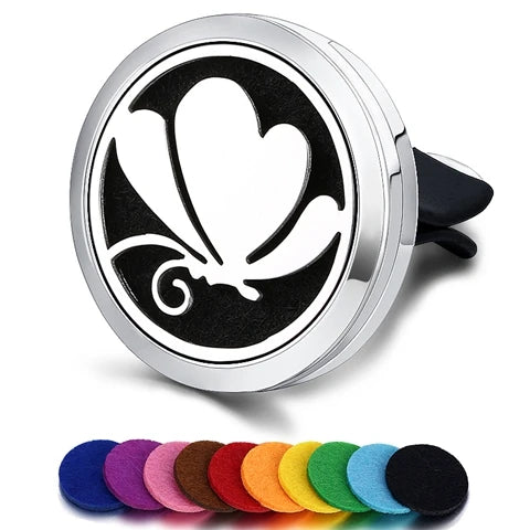 Car Air Freshener Car Perfume Diffuser Clip Car Air Auto Vent Freshener Essential Oil Perfume Locket (No Fragrance) C002