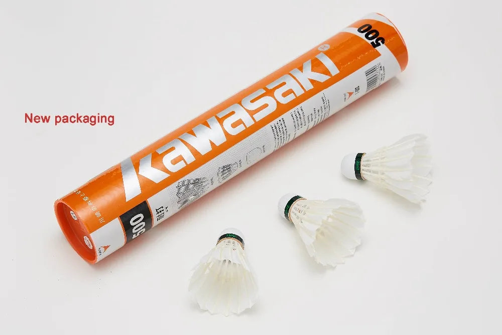 12Pcs/Lot Kawasaki King Kong 500 Badminton Goose Feather Shuttlecock Speed 77 Durable Badminton Ball for Training Exercise