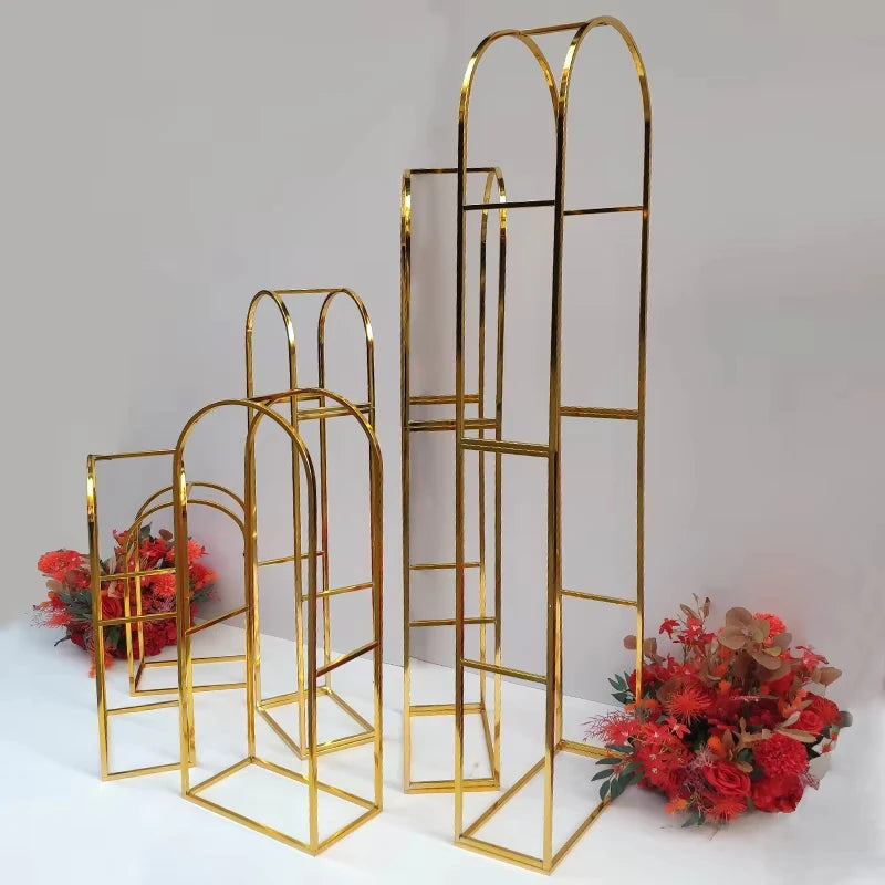 Wedding Props Gold Plating Iron Art Decoration Artificial Flowers Wedding Scene Layout Stars Moon Home Party Christmas Day