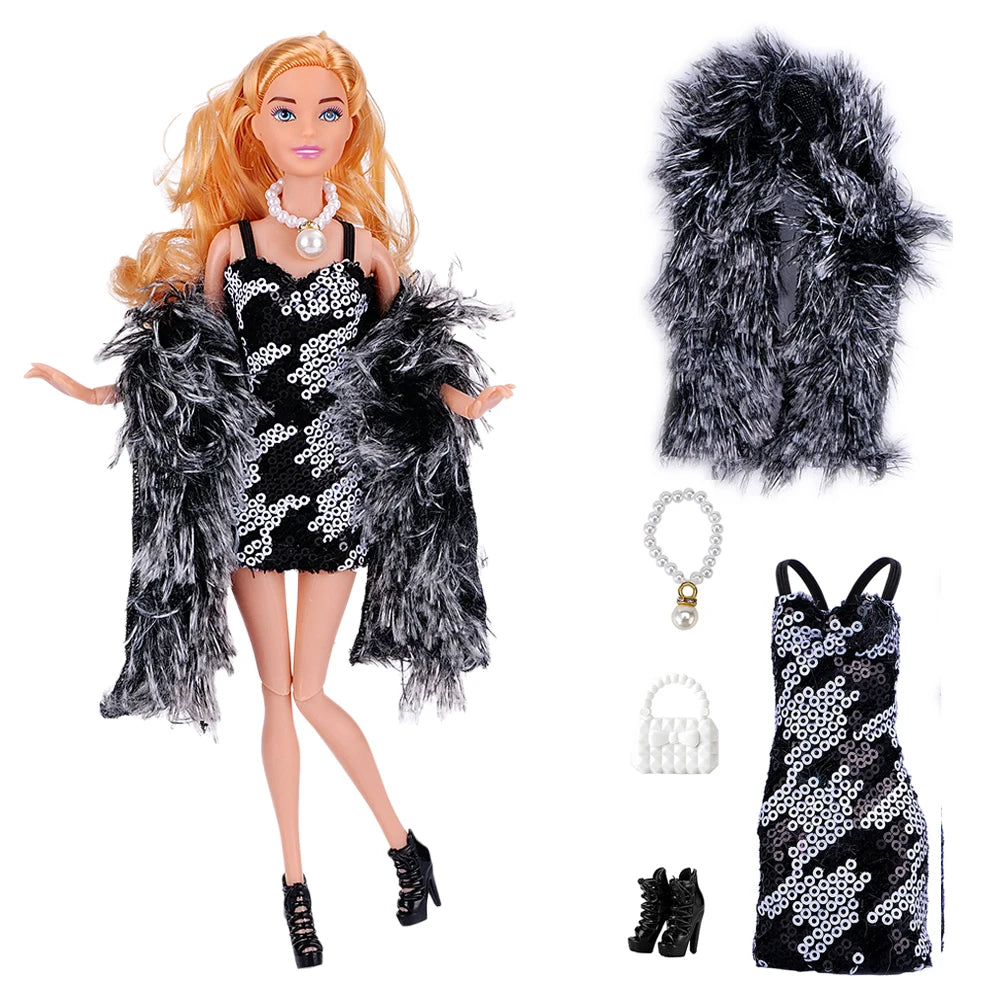NK Pop Doll Clothes Mermaid Dress Fishtail Skirt Clothing for Barbie Clothes Doll Accessories Toy Gift JJ