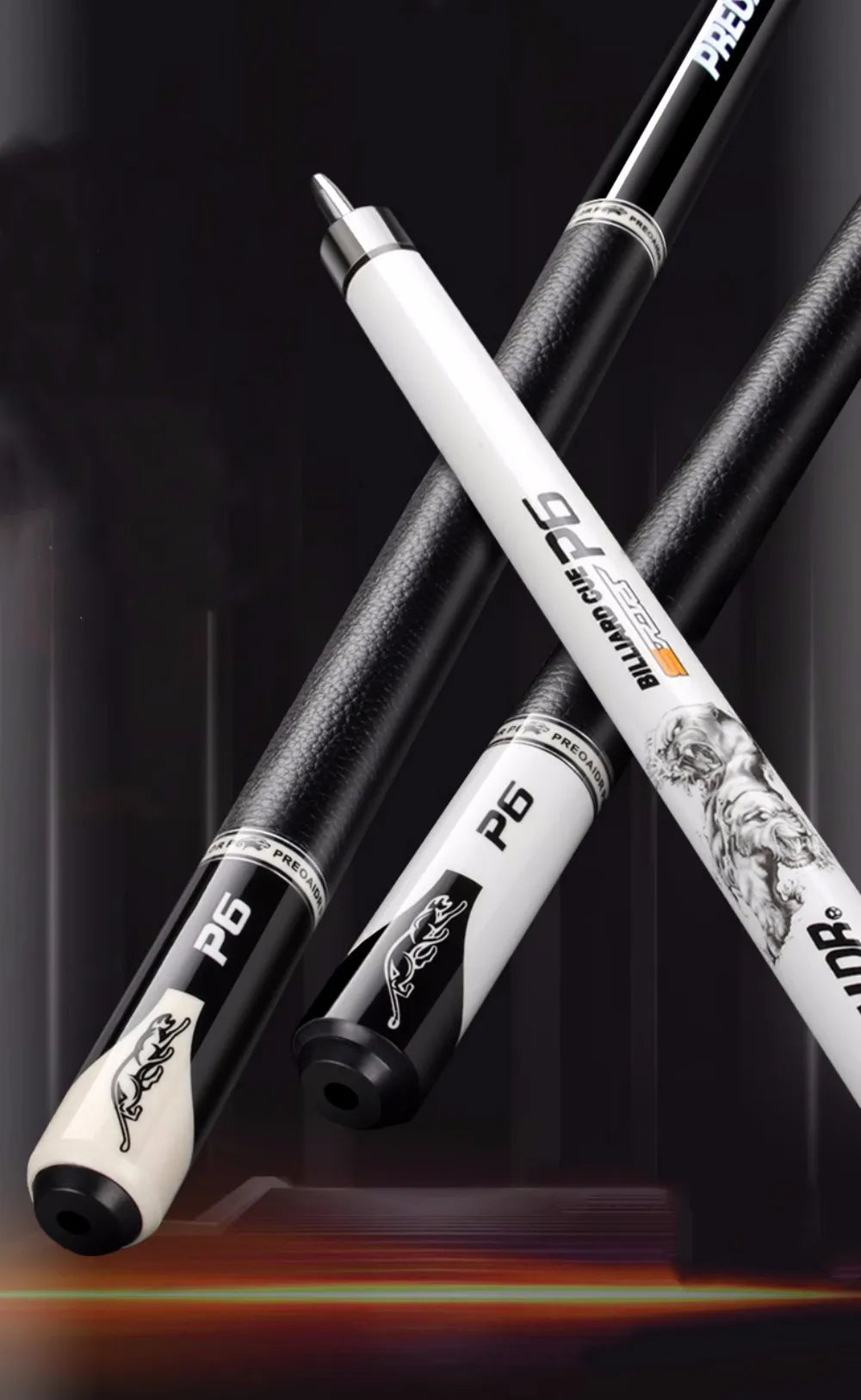 PREOAIDR 58" P6 Canadian Maple Billiards Pool Cue Stick 10.5/11.5/13mm + Extender