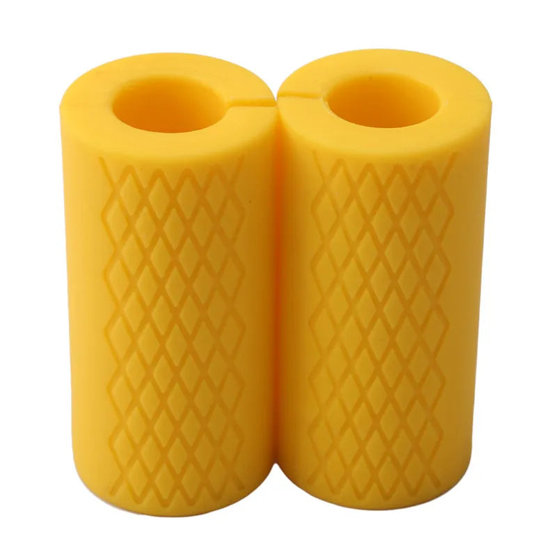 1Pair Dumbbell Thick Bar Handles Pull Up Weightlifting Support Silicon Anti-Slip Protect Pad Body Building Fitness Equipment