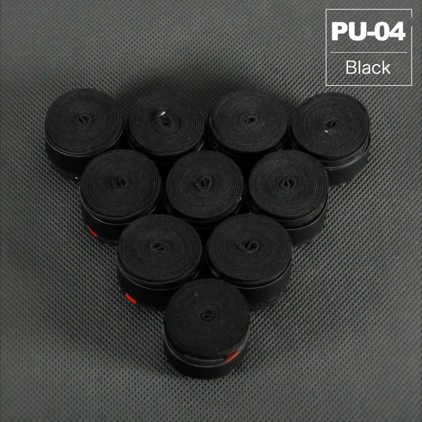 Queshark 10 Pcs Coated Anti-Slip Tennis Overgrips Badminton Grips Breathable Tennis Racket Tapes Sweatbands Fishing Rod Wraps