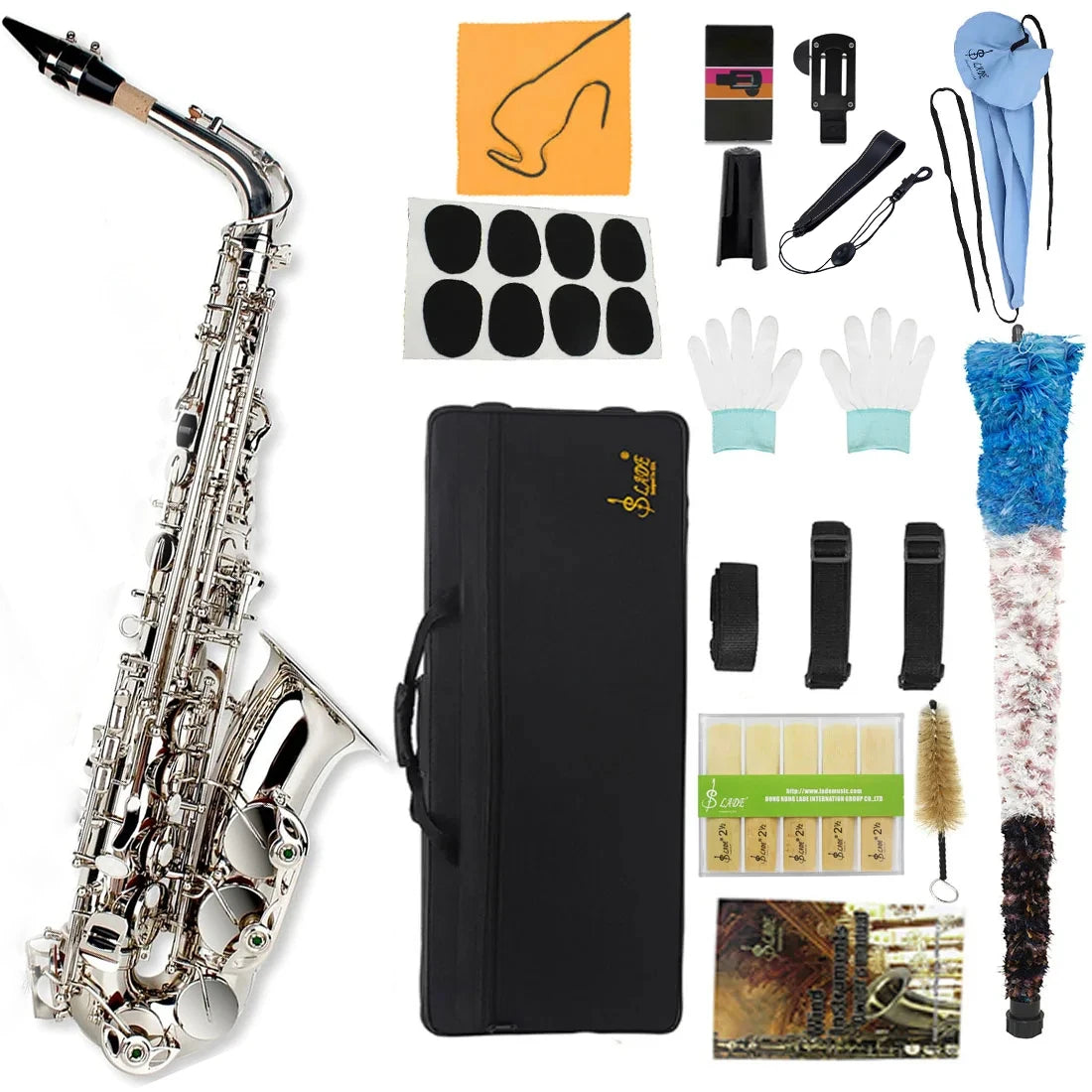 High Quality Eb Alto Saxophone Brass Lacquered Gold E Flat Sax Musical Woodwind Instrument With Case Mouthpiece Accessories
