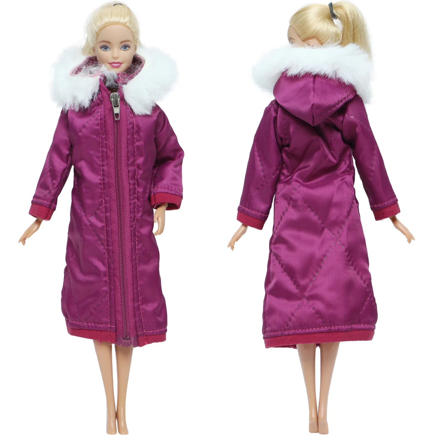 1 Pcs Handmade High Quality Doll Coat Dress Fur Clothes for Barbie Doll Winter Wear Leopard Outfit Doll Accessories Kids Toys