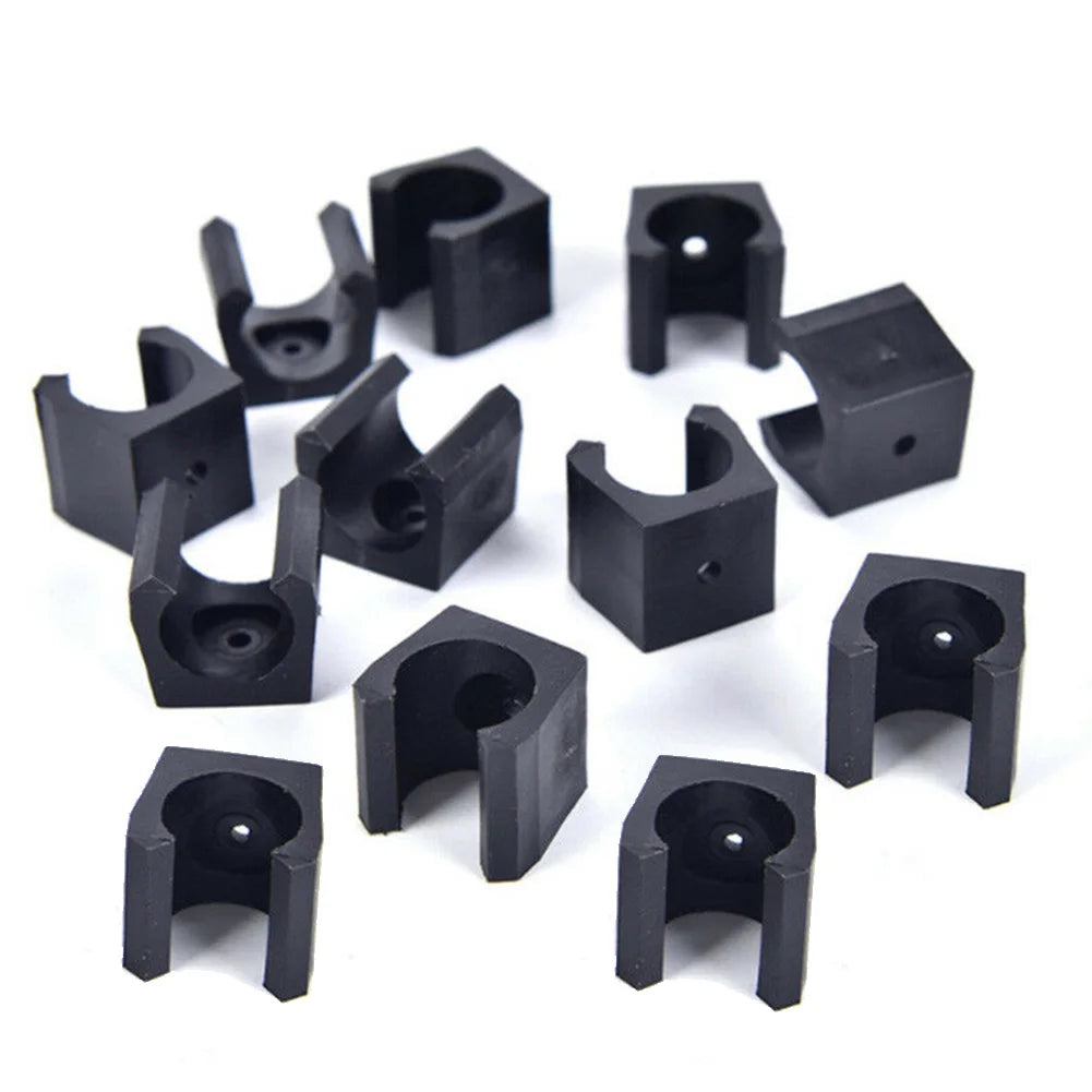 12Pcs Billiard Cue Holders 1.9x1.8x1.8cm Wall Hanging Fishing Rod Holder Plastic Stick Holder Clips Billiard Fishing Accessories