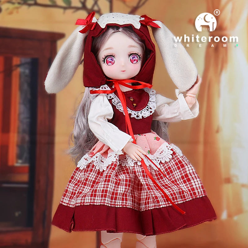1/6 Bjd Doll Wedding Dress Anime Action Figures Full Set Spherical Jointed Doll for Children's Toys Girl Cosplay Free Shipping