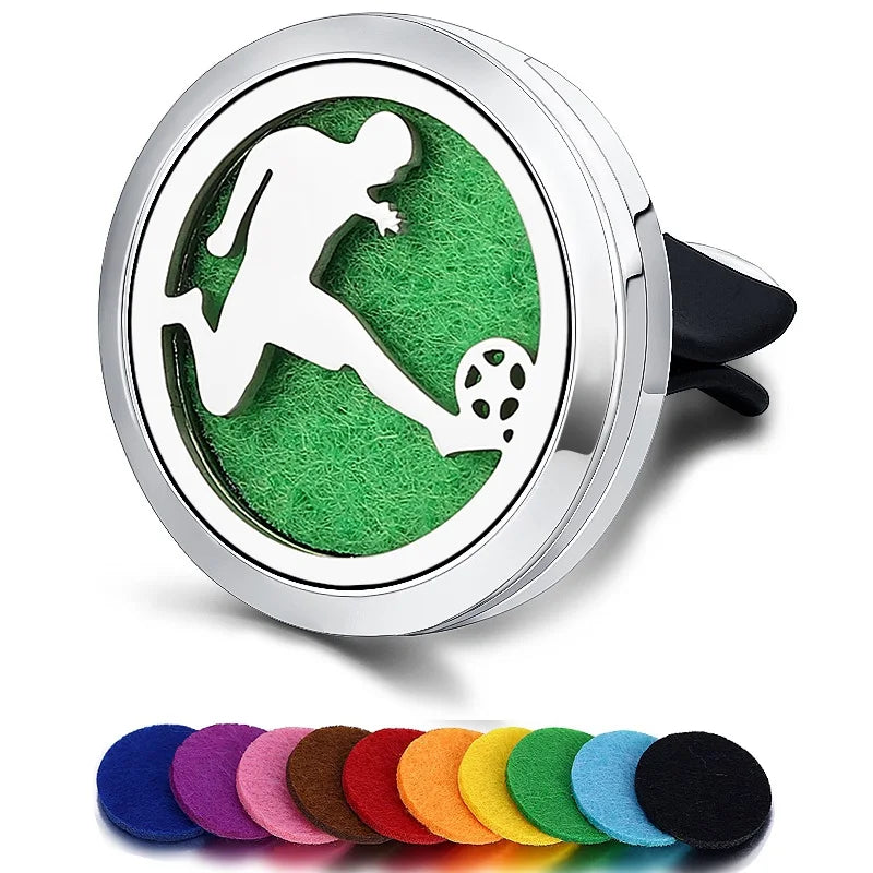 Refillable Car Air Freshener Smell Perfume Diffuser Clip Auto Vent Essential Oil Stainless Steel Locket Interior Accessories