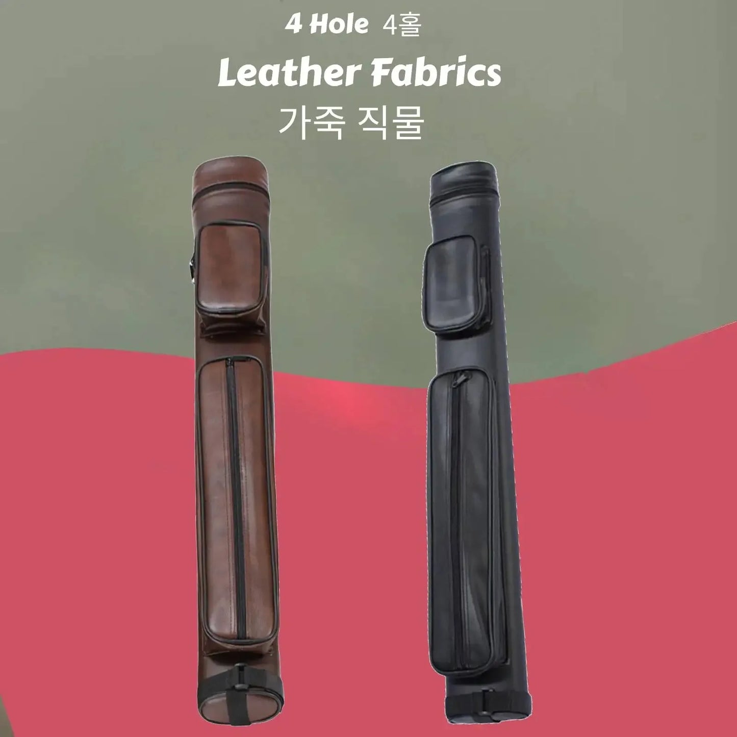 New 2/4Holes Pool Cue Case Billiard Bag With Divider Billiard Pool Cue Stick Carrying Bag Portable Billiard Case Accessories