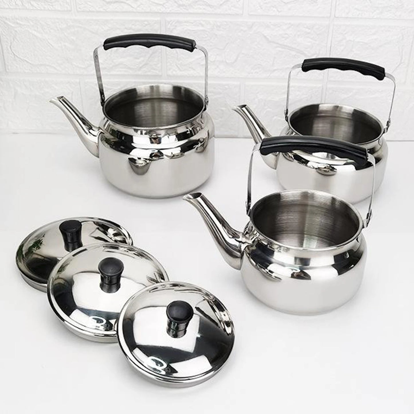 Outdoor Hiking Camping Picnic Water Kettle Teapot Coffee Pot Kitchen Cooking Gas Electric Stovetop Cookware Lightweight Portable