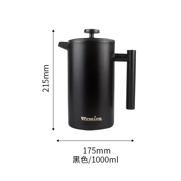 1000ml French Press Coffee Maker and Tea Pot Thermal Kettle Press Cafe Brewed Coffeeware Teaware Filter StrainerFree Shipping