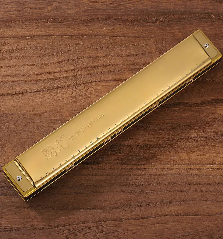 28 Holes Harmonica Accent / Polyphony C Key Harmonica Rofessional Harmonica Tremolo Mini Harps Woodwind Instruments
