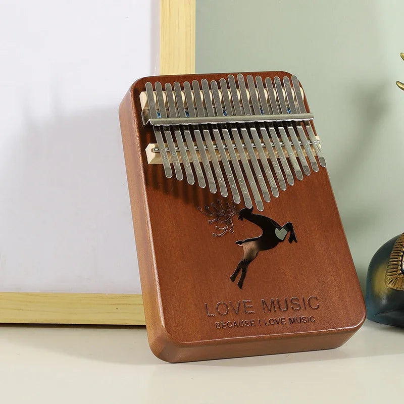 Kalimba 17 Keys Thumb Piano High Quality Wood Mahogany Mbira Body Afircan Sanza With Kalimba Bag Creative Music Box Finger Piano