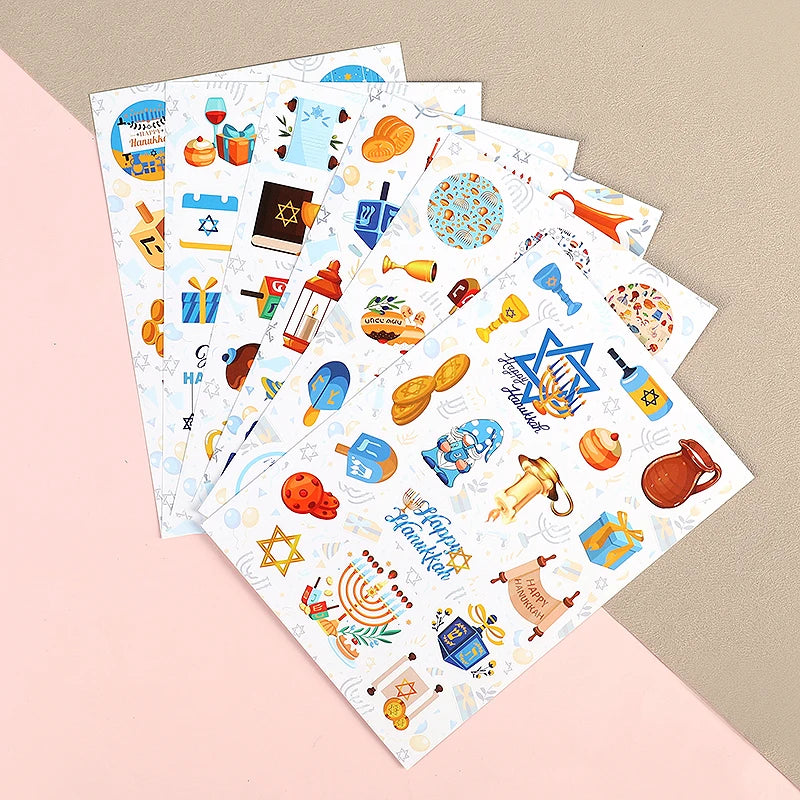 6 Sheets EID Mubarak Paper Sticker Gift Box Lable Seal Stickers Islamic Muslim Eid Al-Fitr Decoration 2025 Ramadan Kareem Supply