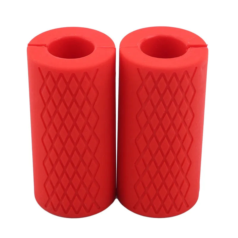 1Pair Dumbbell Thick Bar Handles Pull Up Weightlifting Support Silicon Anti-Slip Protect Pad Body Building Fitness Equipment