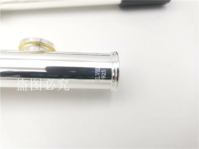 Flute Professional Cupronickel Opening C Key 16 17 Hole 677H Flute Silver Plated Musical Instruments With Case and Accessories