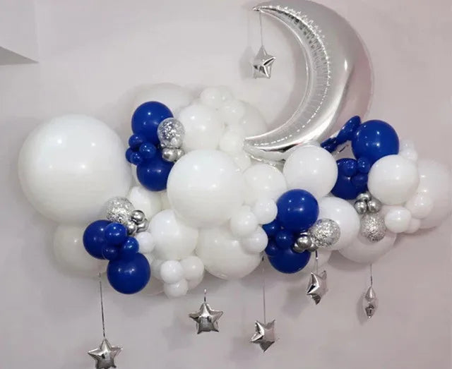 60Pcs Moon Star Balloon Set for Muslim EID Mubarak Festival Home DIY Decoration Ramadan Kareem Kids Birthday Party Ballon Globos