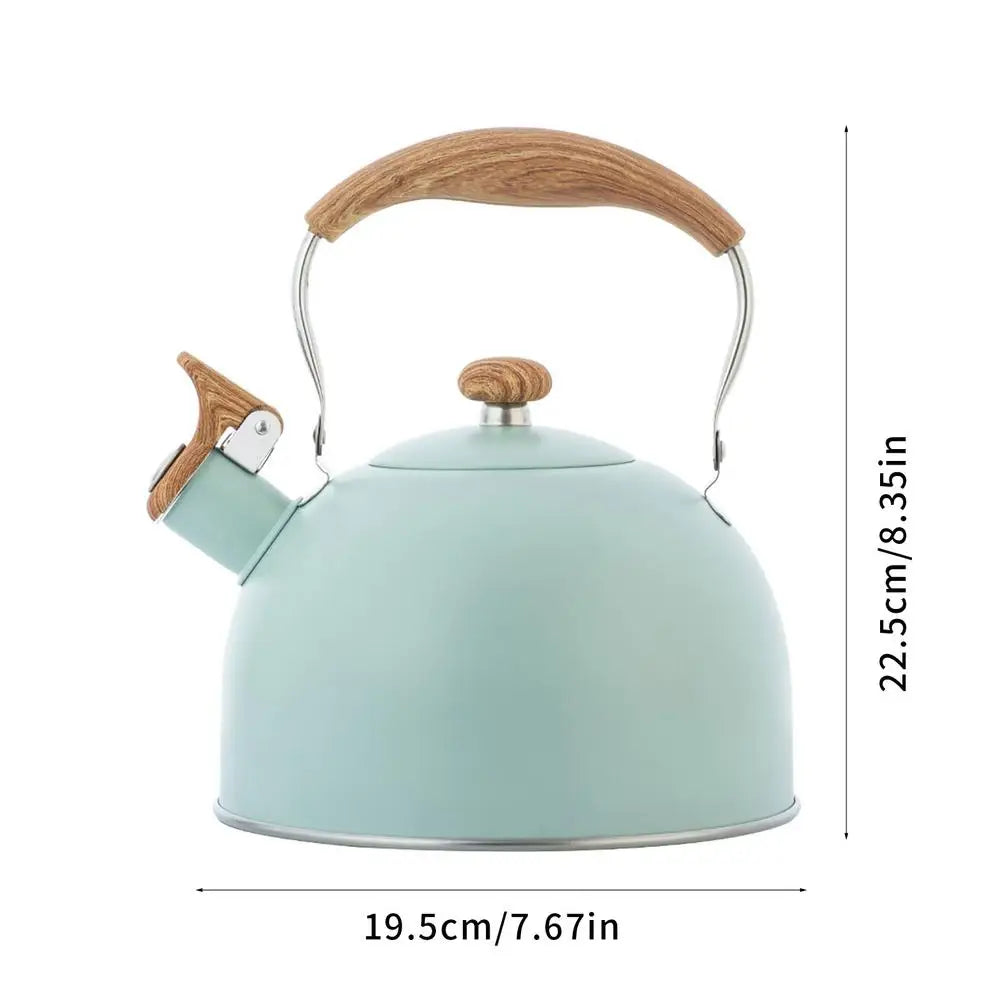 Whistling Kettle 2.5L Stainless Steel Whistle Tea Kettle Water Bottle Tea Pot Kitchenware for Gas Stove Induction Cooker