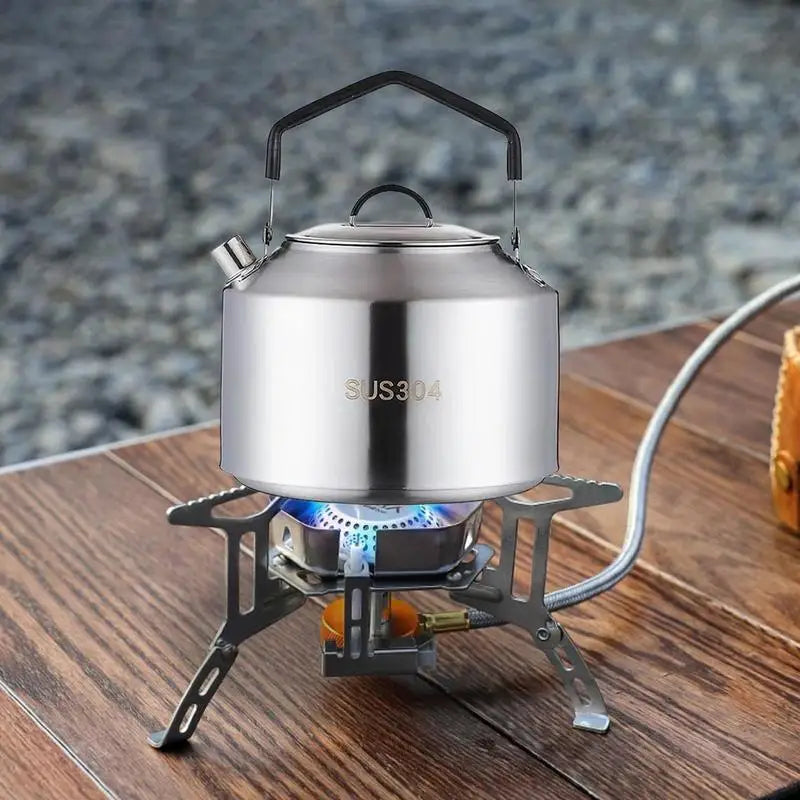 1l/1.5l Camping Water Kettle Outdoor Coffee Kettle Tableware Picnic Set Supplies Durable Camping Tea Kettle Tourism Cookware