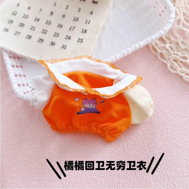 20cm Doll Clothes Outfit Hoodies Skirt Stuffed Dolls Dress Up Doll Accessories Outfit Change Dress Game Playing House Gift Toys