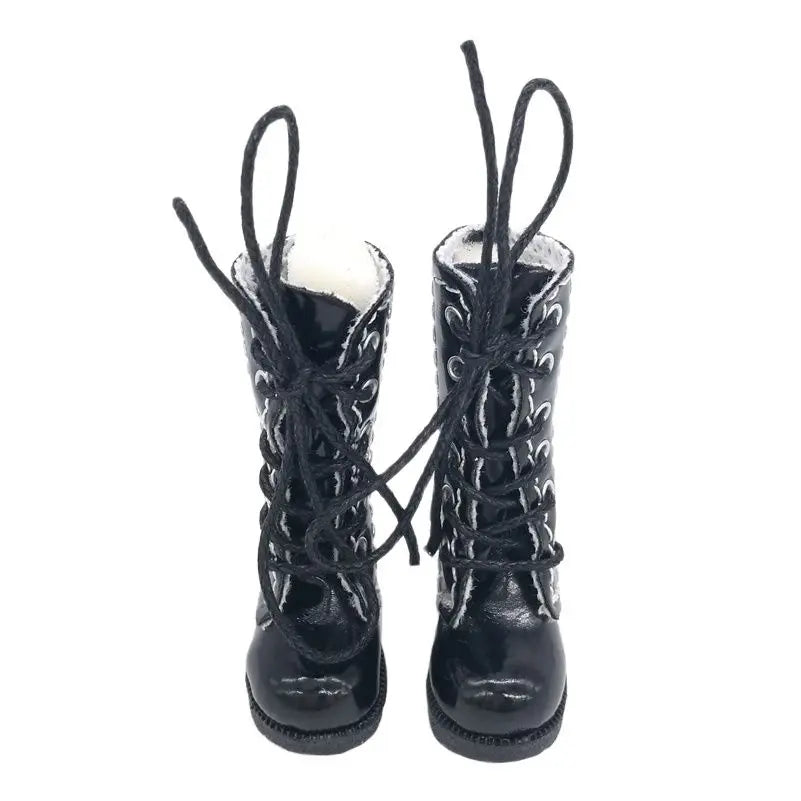 Tilda 3.2cm Doll Boots for Blythe Doll Toy,1/6 Mini Leather Dolls Shoes for Blyth Azone BJD,Casual Puppet Shoes Accessories